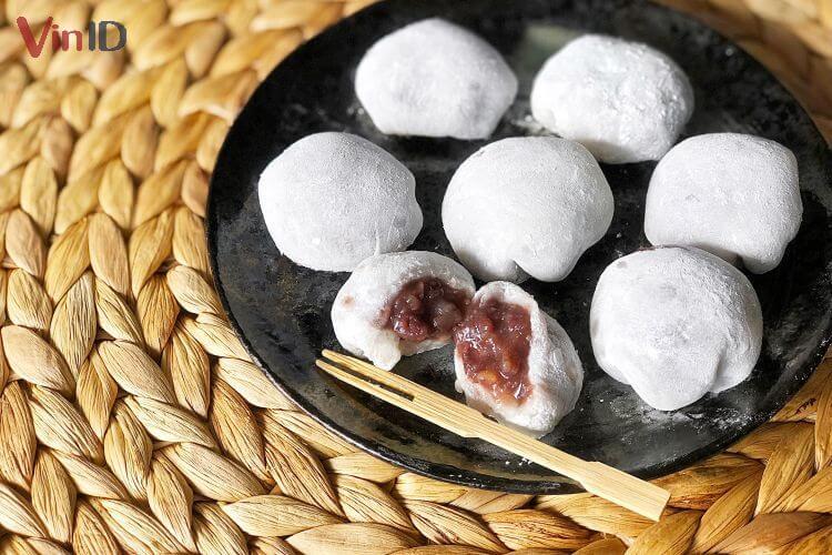 Bánh dẻo mochi nhân đậu đỏ bùi béo hấp dẫn