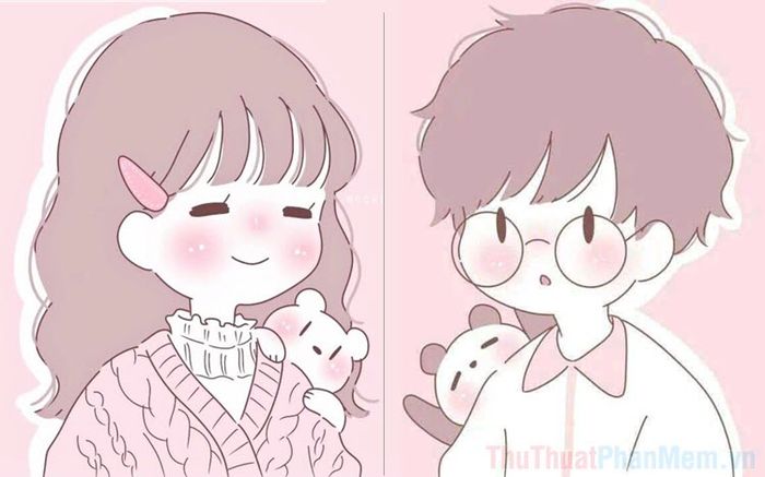 Avatar cặp đôi đẹp, ngọt ngào và đáng yêu, hoàn hảo để thể hiện tình cảm.